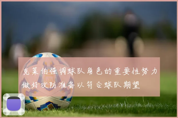 克莱伯强调球队角色的重要性努力做好攻防准备以符合球队期望